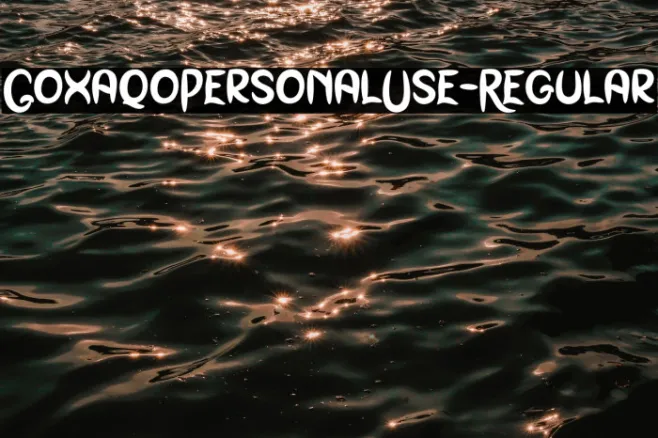 GoxaqoPersonalUse-Regular Example 1