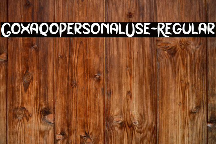 GoxaqoPersonalUse-Regular Example 2