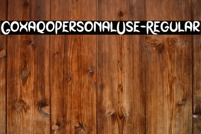GoxaqoPersonalUse-Regular Example 2