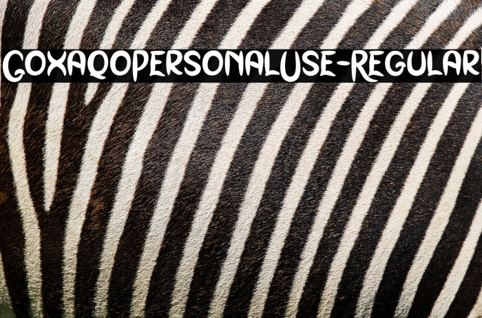 GoxaqoPersonalUse-Regular Example 3