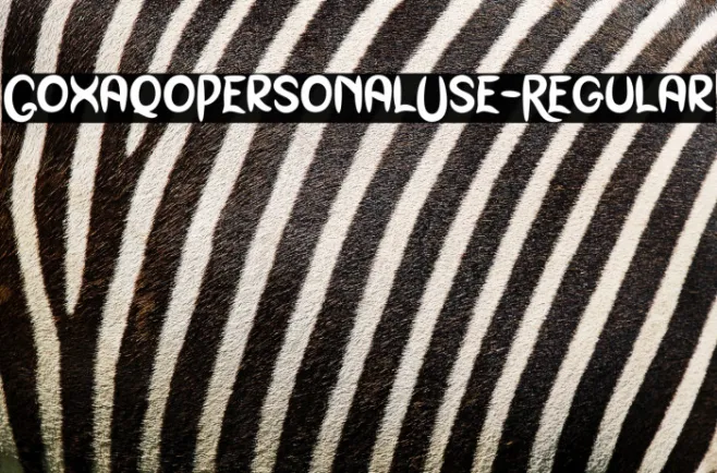 GoxaqoPersonalUse-Regular Example 3