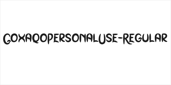 GoxaqoPersonalUse-Regular Logo