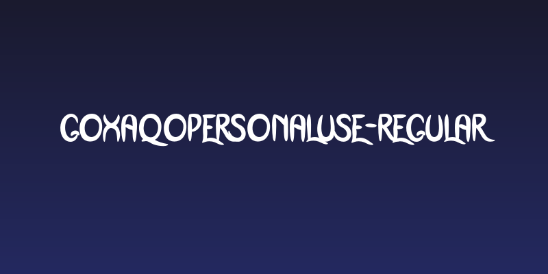 GoxaqoPersonalUse-Regular Social Header