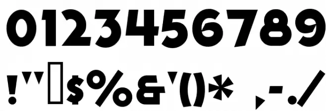 Goya Heavy Font OTHER CHARS