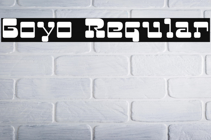 Goyo Regular Example 1