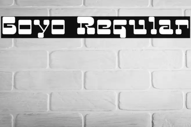 Goyo Regular Schriftart examples