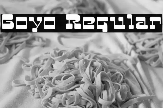 Goyo Regular Schriftart examples