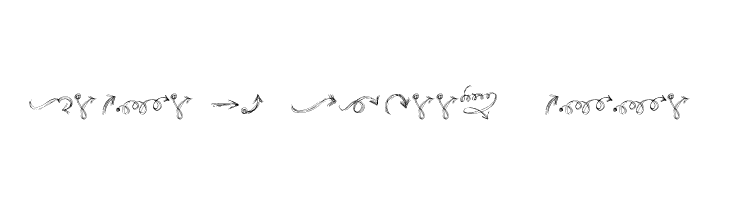 go around the books - arrows Font