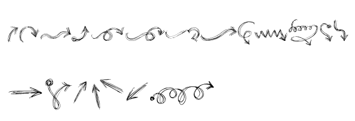 go around the books - arrows Font LOWERCASE