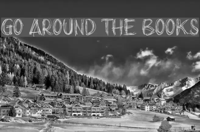 go around the books Schriftart examples