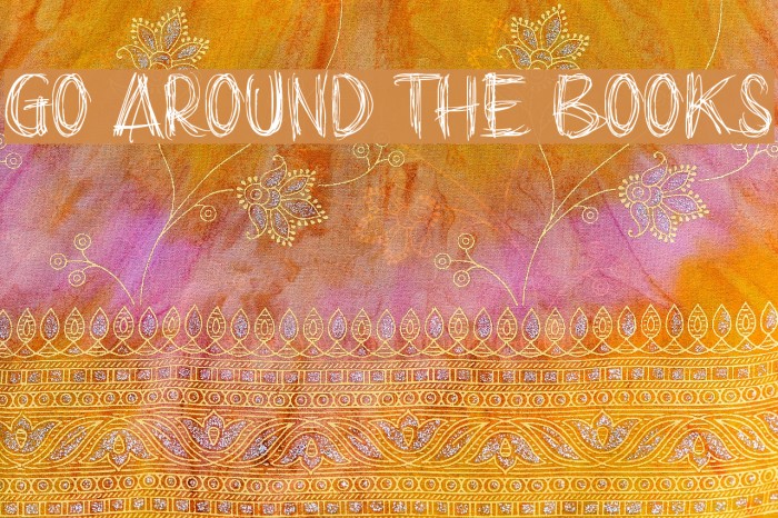 go around the books Font examples