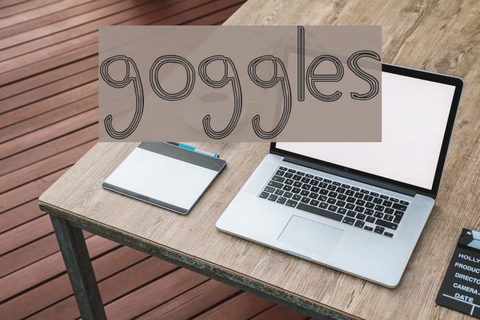goggles Font examples