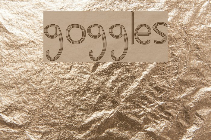 goggles Font examples