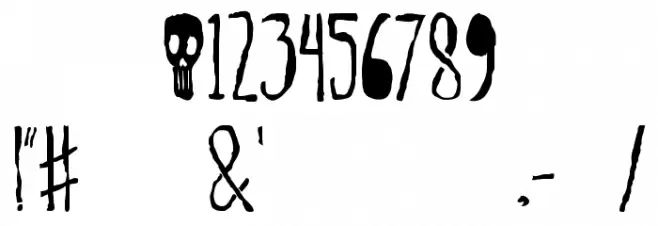 gogozombie Font OTHER CHARS