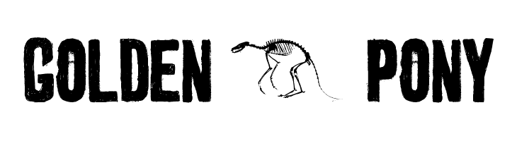 golden 0 pony Font