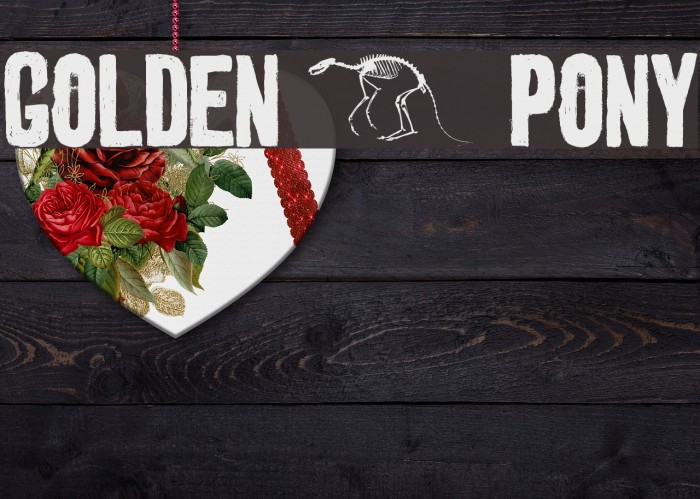 golden 0 pony Font examples
