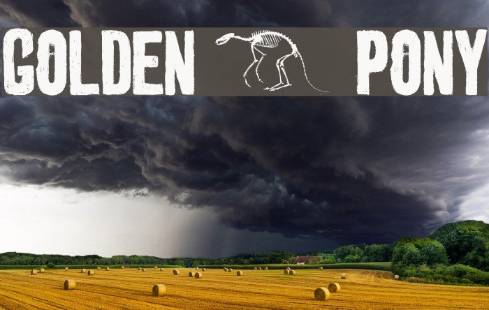 golden 0 pony Font examples