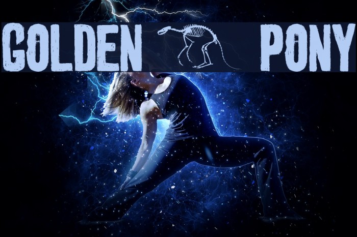 golden 0 pony Font examples