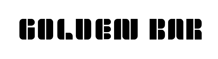golden bar  Free Fonts Download