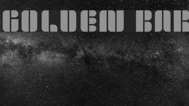 golden bar Font examples