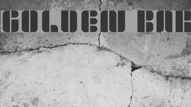 golden bar Font examples