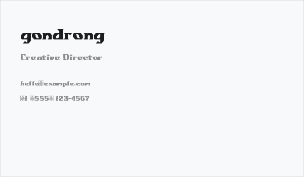 gondrong Business Card