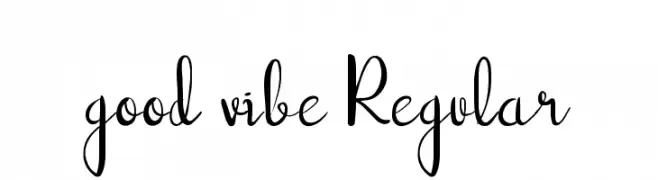 good vibe Regular  Frei Schriftart Herunterladen