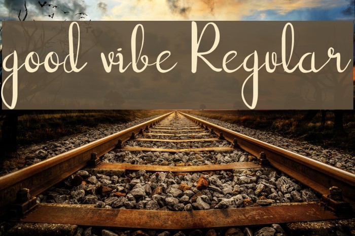 good vibe Regular Font examples
