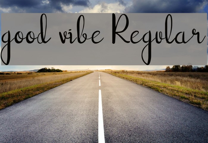 good vibe Regular Font examples
