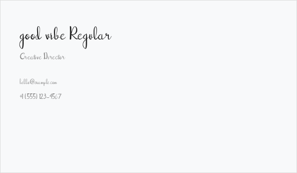 good vibe Regular Business Card