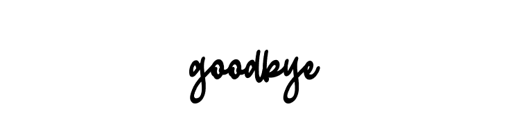 goodbye  baixar fontes gratis