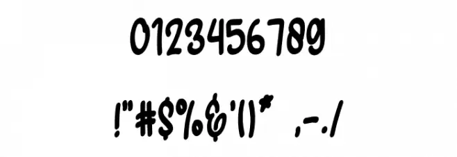 goodbye Font OTHER CHARS