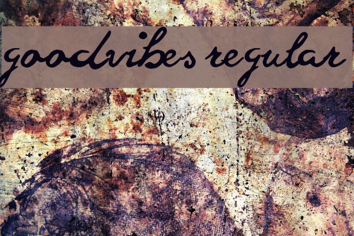 goodvibes regular Font examples