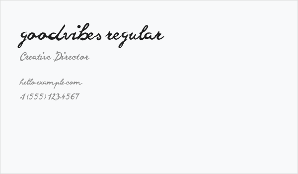 goodvibes regular Business Card
