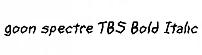 goon spectre TBS Bold Italic  baixar fontes gratis