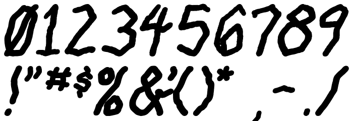 goon spectre TBS Bold Italic Font OTHER CHARS