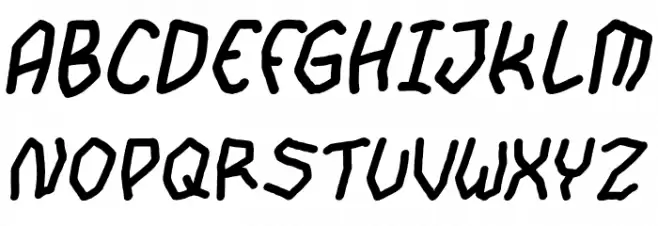 goon spectre TBS Bold Italic Font UPPERCASE