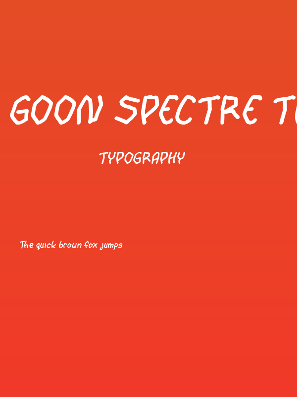 goon spectre TBS Bold Italic Poster
