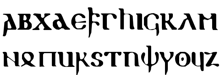 gothic-1 Font LOWERCASE