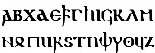 gothic-1 Font LOWERCASE