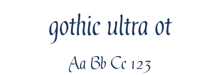 gothic ultra ot Font Preview