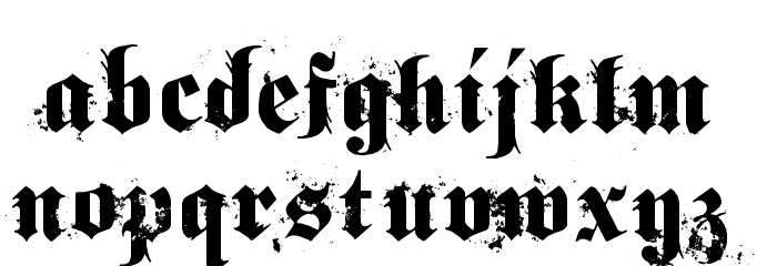 gothical Font LOWERCASE