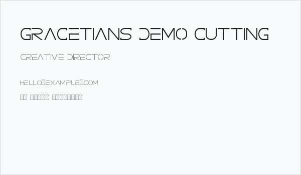 GRACETIANS DEMO Cutting Business Card