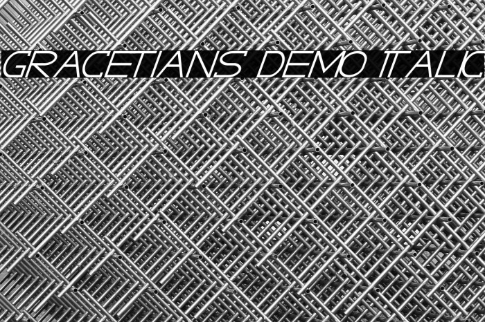 GRACETIANS DEMO Italic Example 3