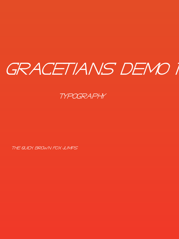 GRACETIANS DEMO Italic Poster