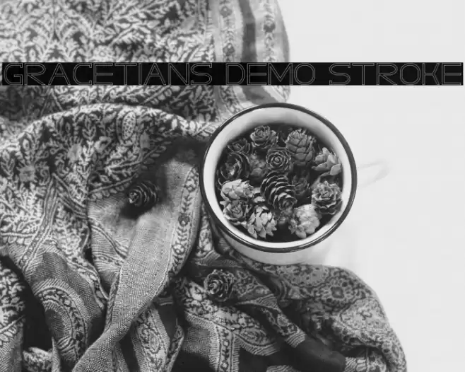 GRACETIANS DEMO Stroke Font examples