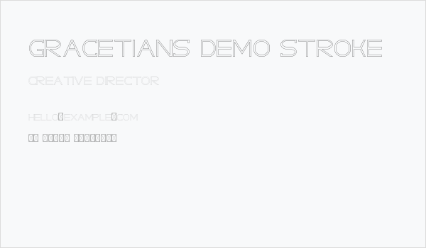 GRACETIANS DEMO Stroke Business Card
