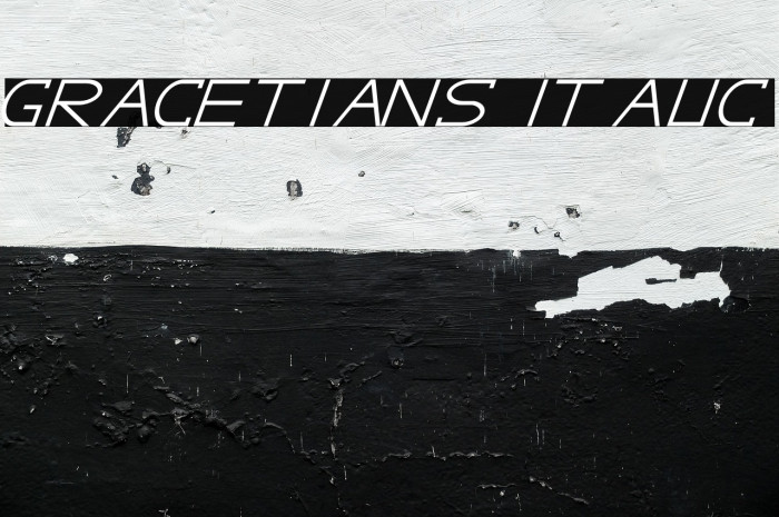 GRACETIANS Italic Font examples