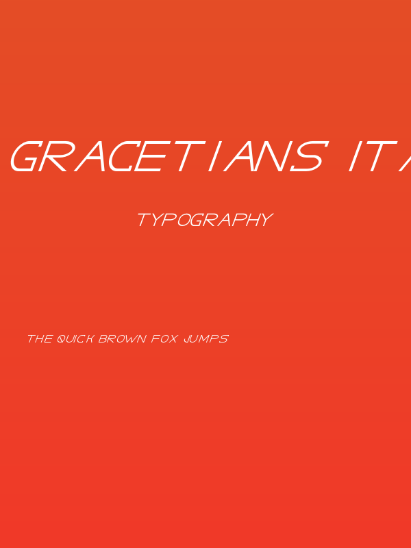 GRACETIANS Italic Poster