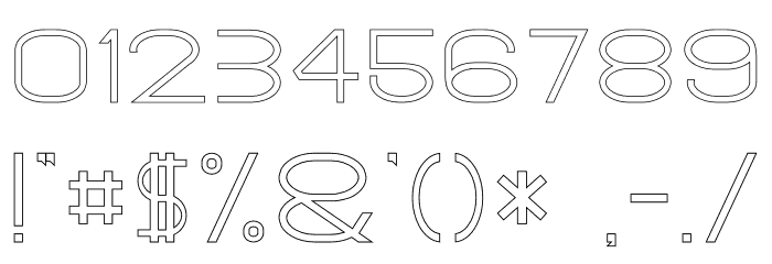 GRACETIANS Stroke Font OTHER CHARS